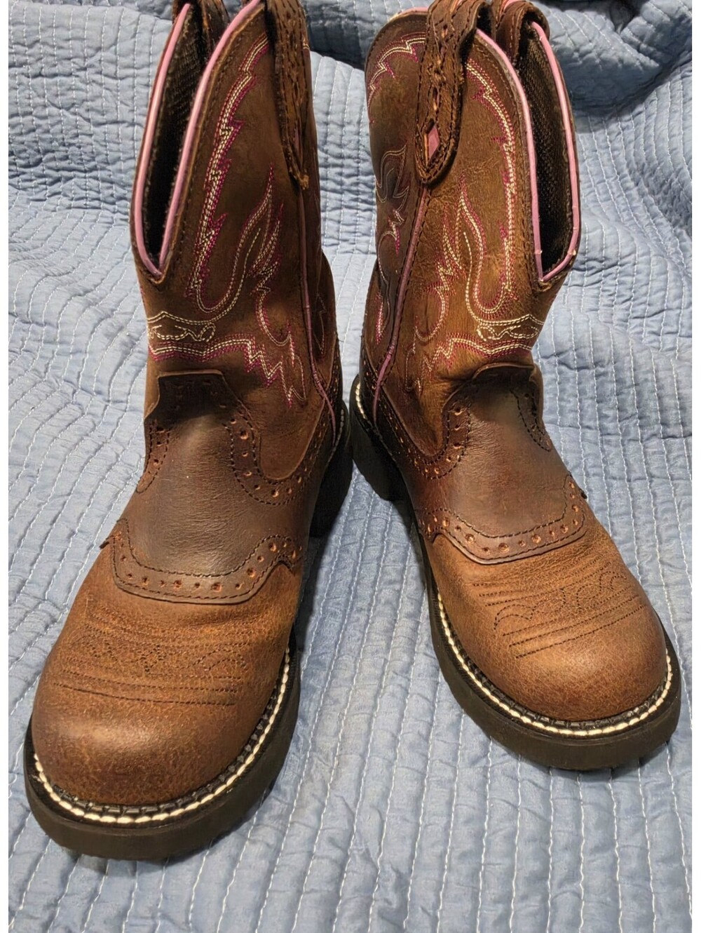 Justin Gypsy L9903 7.5B Leather Crepe Soles Cowgirl Boots